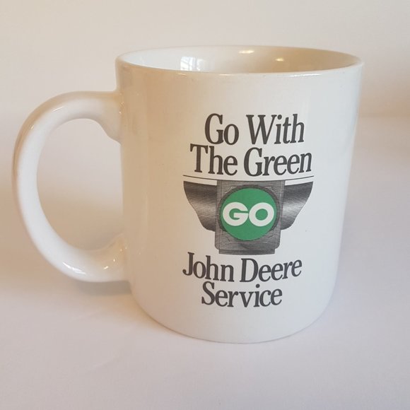 JOHN DEERE 4010 Tractor Mug Teacup John Deere Service Go with Green Farm Country - Picture 7 of 11